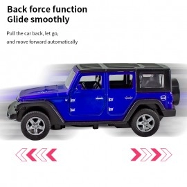 JEEPS Wrangler Car Model Simulation Off-road Vehicle Pull Back Car Decoration Ornaments Collection Toys For Children