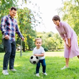 Indoor Kids/Adults Soccer Small Football Safe Toy for Children Practice Baby Hand Grasp Black White Ball Toddler Game Soft PVC