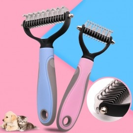 Pets Fur Knot Cutter Dog Grooming Shedding Tools Pet Cat Hair Removal Comb Brush Double sided Pet Products Suppliers